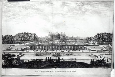 Perspective View of the garden facade of the Chateau of Vaux-le-Vicomte by Israël Silvestre the Younger